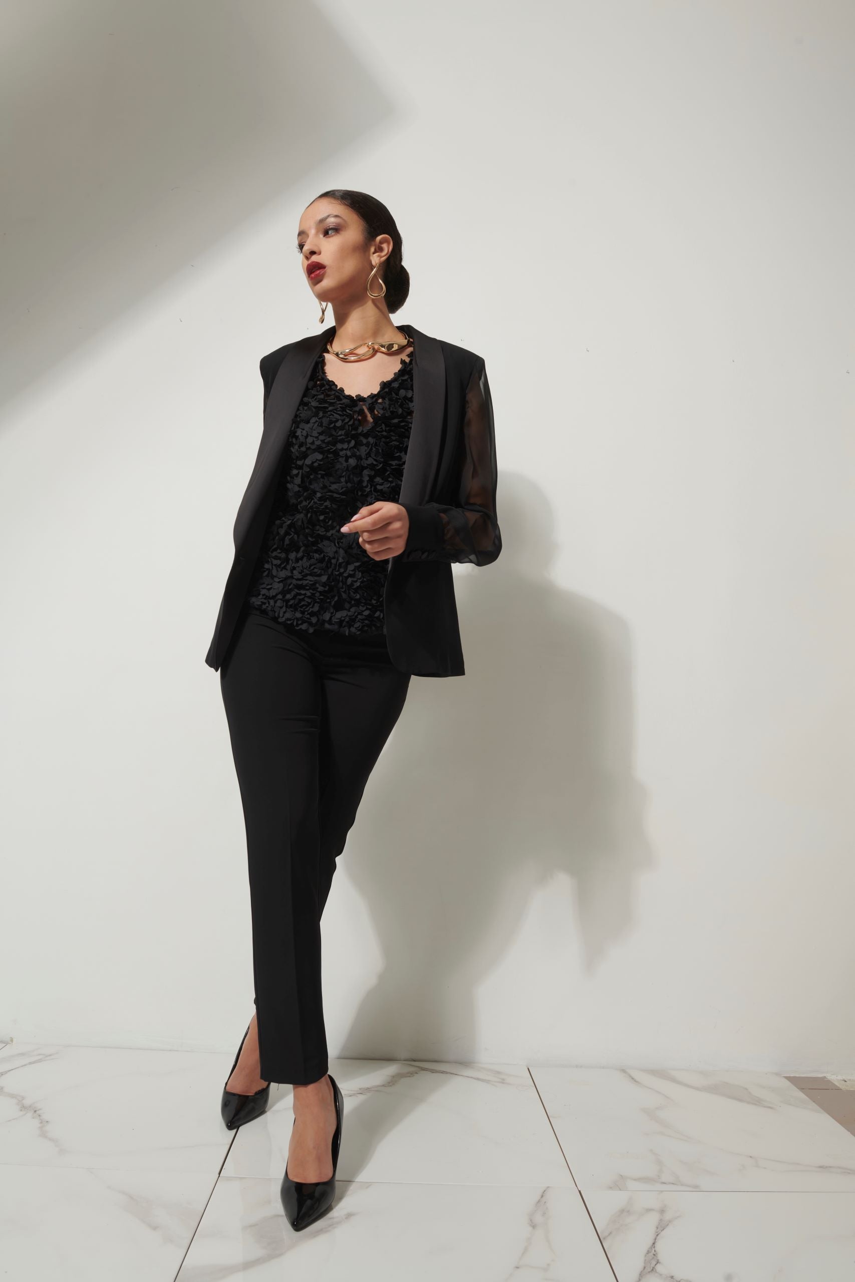 Blazer con manica di Chiffon smohwil